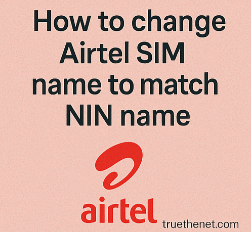 How to change airtel Sim name